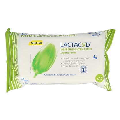 Lactacyd Tissues verfrissend 15.00 Stuks