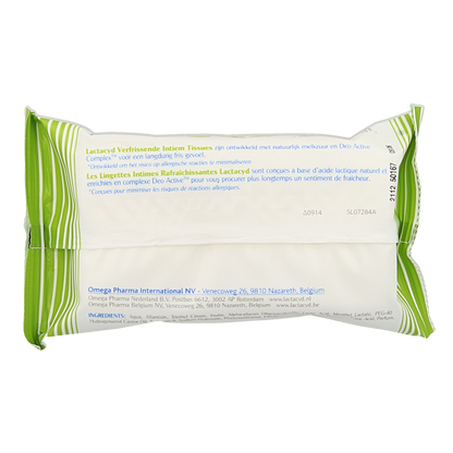 Lactacyd Tissues verfrissend 15.00 Stuks