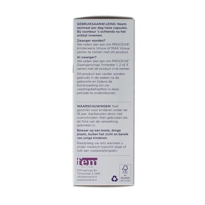 Proceive Kinderwens & zwangerschap omega 3 60 Capsules