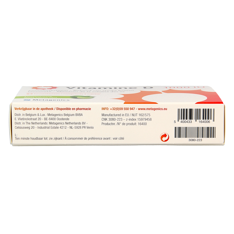 Metagenics Vitamine D 1000IU 84 Kauwtabletten