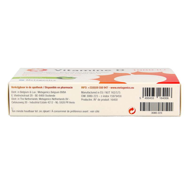 Metagenics Vitamine D 1000IU 84 Kauwtabletten