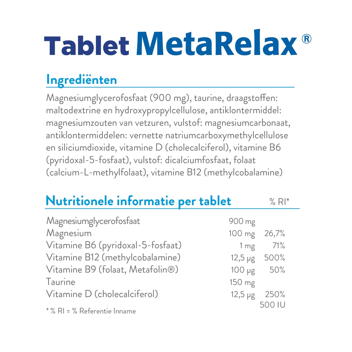 Metagenics Metarelax 90 Tabletten