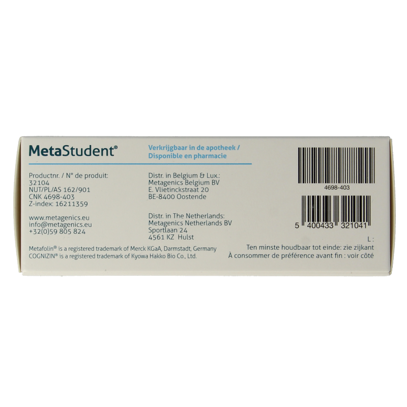 Metagenics Metastudent 60 Tabletten