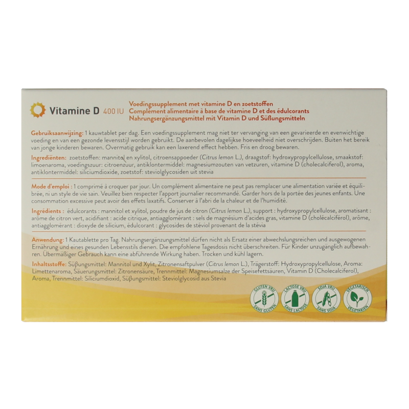 Metagenics Vitamine D 400IU NFD 168 Kauwtabletten