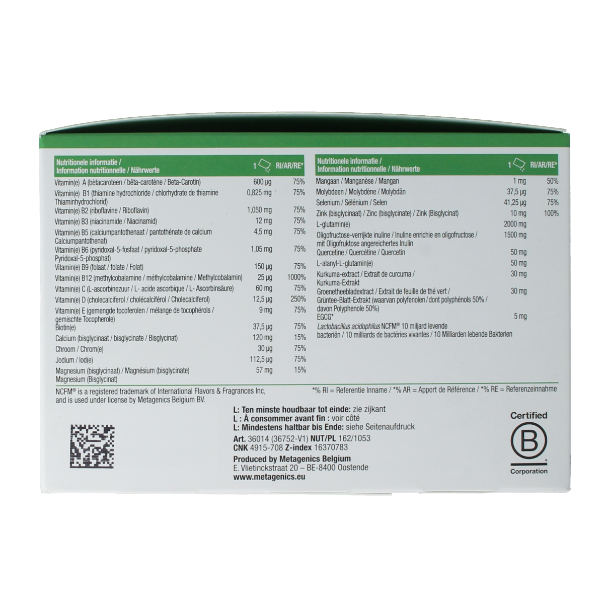 Metagenics Nutrimonium original noa nfd 28 Zakjes