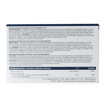 Metagenics Vitamine D3 +K2 NFD 56 Kauwtabletten