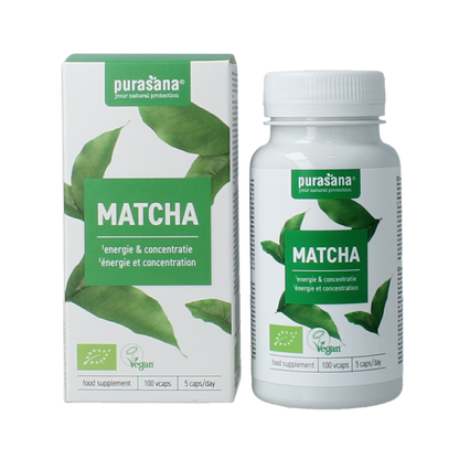 Purasana Matcha vegan bio 100 Vegetarische capsules