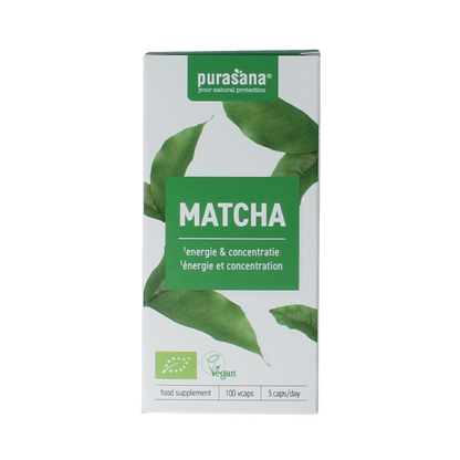 Purasana Matcha vegan bio 100 Vegetarische capsules
