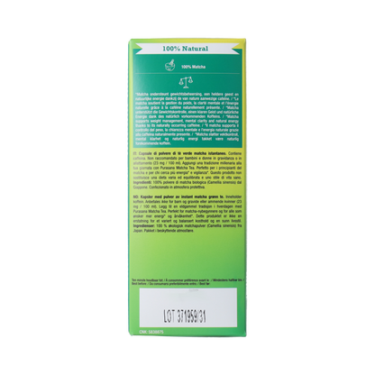 Purasana Instant Matcha Thee Capsules 16x1g bio  16.00 Capsules