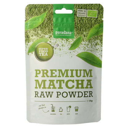 Purasana Matcha premium poeder vegan bio 75 Gram