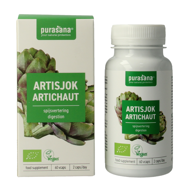 Purasana Artisjok vegan bio 60 Vegetarische capsules
