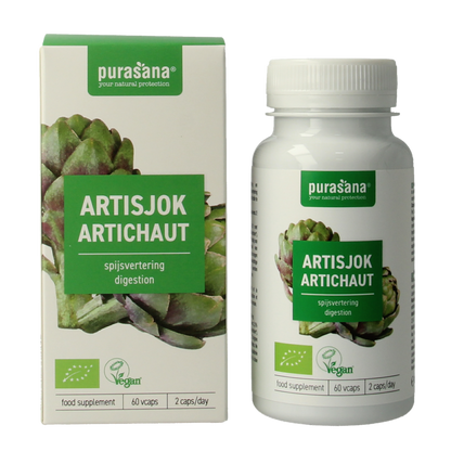 Purasana Artisjok vegan bio 60 Vegetarische capsules