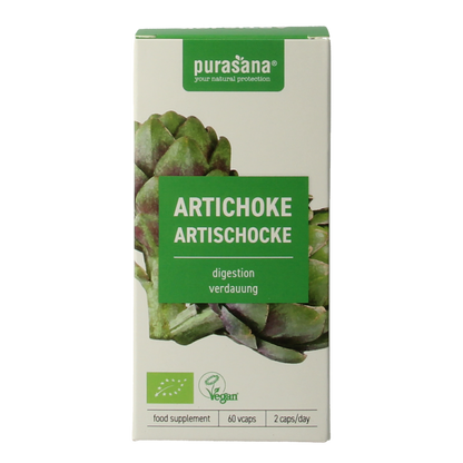 Purasana Artisjok vegan bio 60 Vegetarische capsules