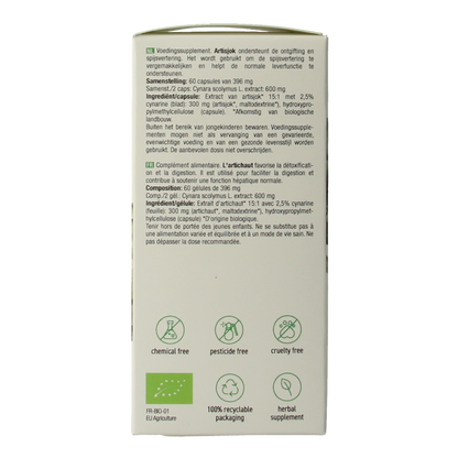 Purasana Artisjok vegan bio 60 Vegetarische capsules