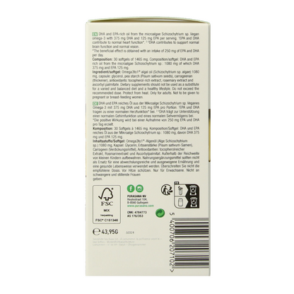 Purasana Vegan omega-3 algenolie 30 Softgels