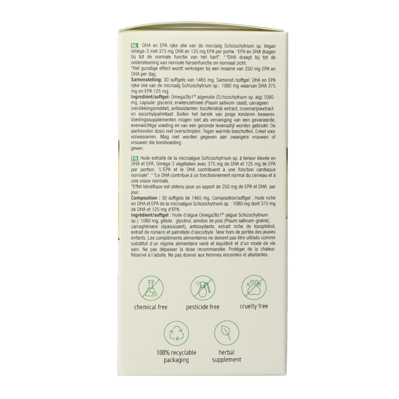 Purasana Vegan omega-3 algenolie 30 Softgels