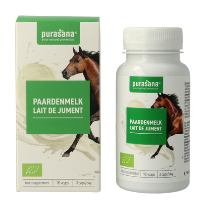 Purasana Paardenmelk bio 90 Vegetarische capsules