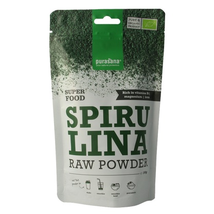 Purasana Spirulina poeder vegan bio 200 Gram