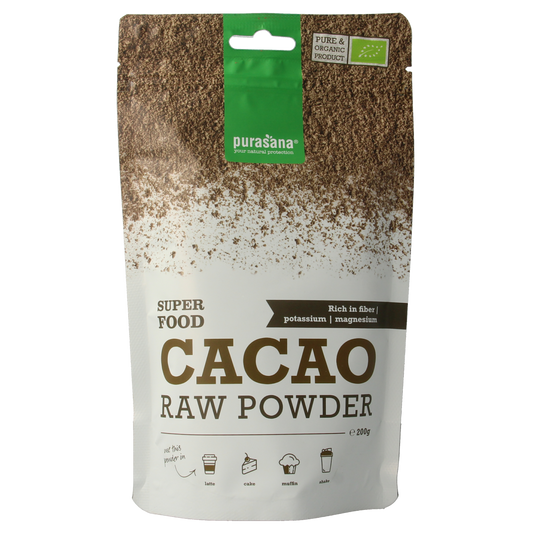 Purasana Cacao poeder vegan bio 200.00 Gram