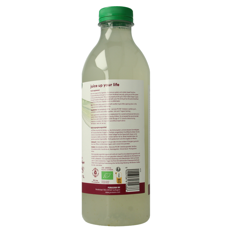 Purasana Aloe vera drink gel vegan bio 1 Liter