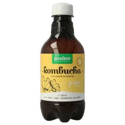 Purasana Kombucha gember vegan bio 330 Milliliter