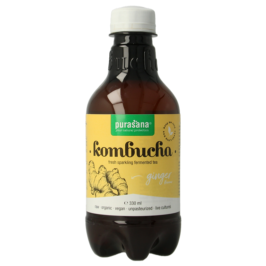 Purasana Kombucha gember vegan bio 330 Milliliter