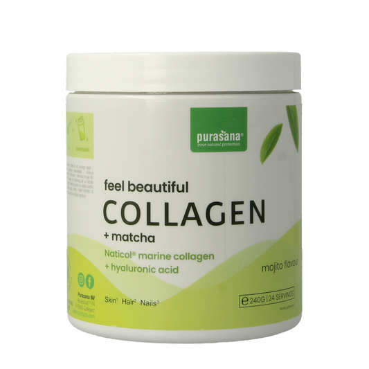 Purasana Collageen matcha feel beautiful 240 Gram