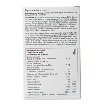 Fytostar Giga complex knoflook 80 Capsules