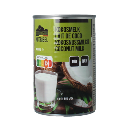 Nutribel Kokosmelk glutenvrij bio 400.00 Milliliter