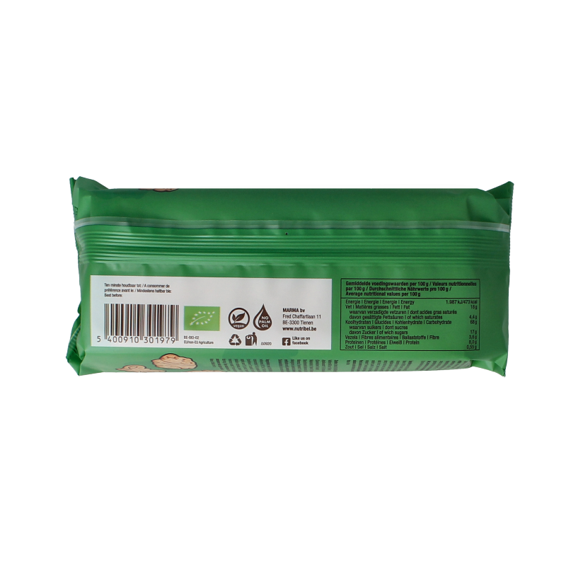 Nutribel Kinderkoekjes appel kaneel bio 140 Gram