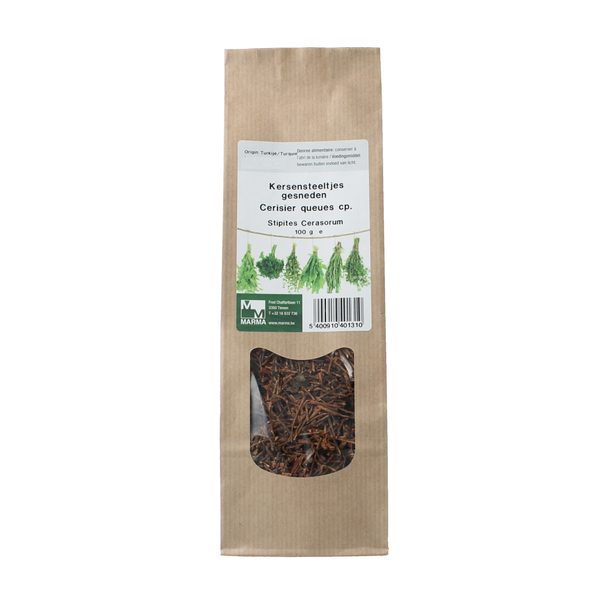 Marma Kersensteeltjes gesneden 100.00 Gram