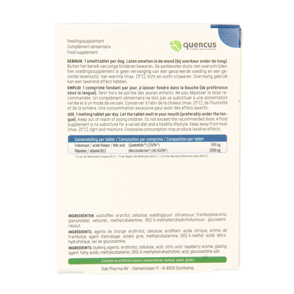 Quercus Folate B12 80 Tabletten