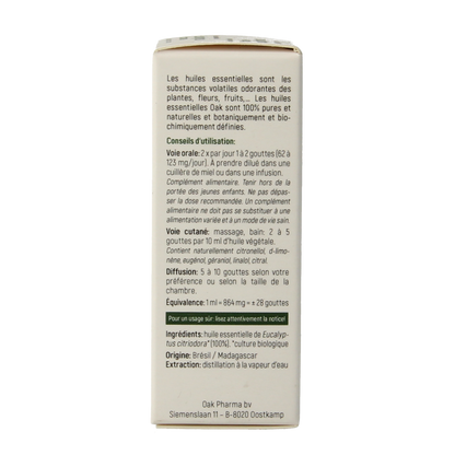 Oak Citroeneucalyptus bio 10.00 Milliliter