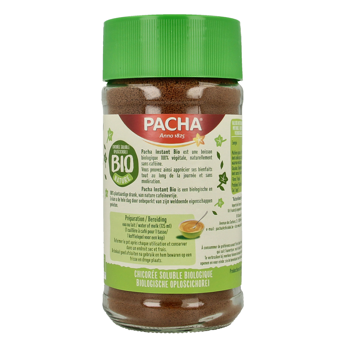 Pacha Instant koffie bio 100.00 Gram