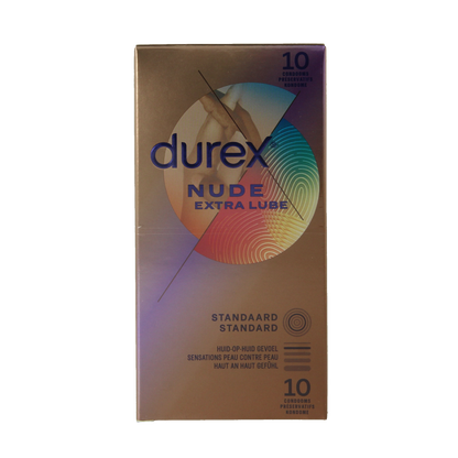 Durex Nude extra lube condooms 10 Stuks