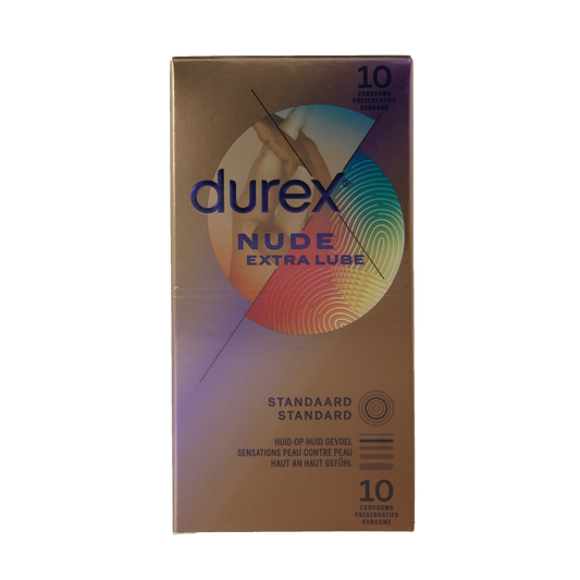 Durex Nude extra lube condooms 10 Stuks