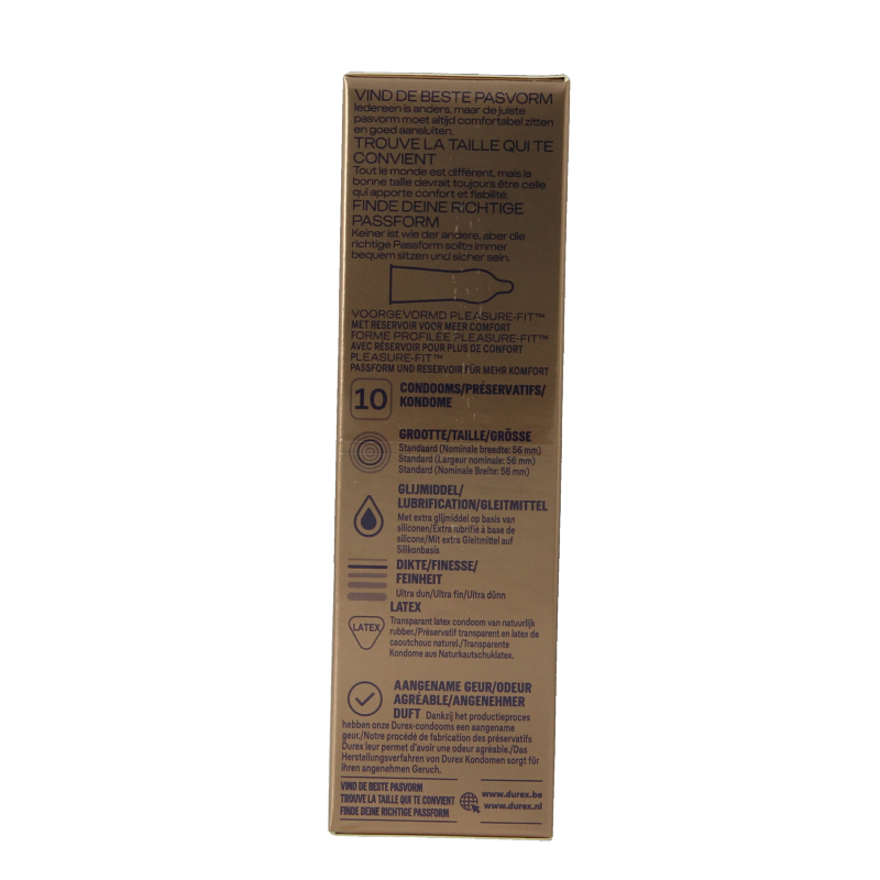 Durex Nude extra lube condooms 10 Stuks