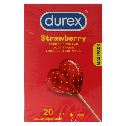 Durex Condooms sexy strawberry 20 Stuks