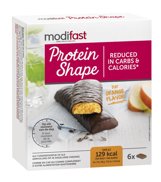 Modifast Proteine shape bar orange 6x31g 1.00 Stuks
