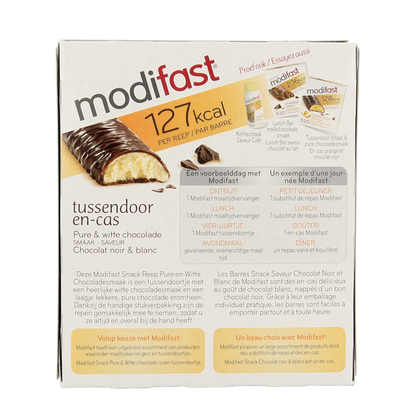 Modifast Proteine shape bar dark and white chocolate 6x31g 1 Stuks
