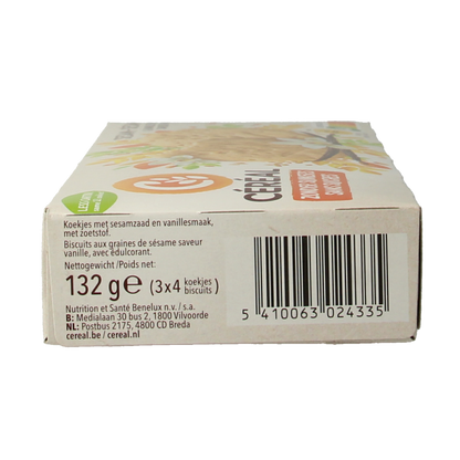 Cereal Sesam vanille koek 132 Gram