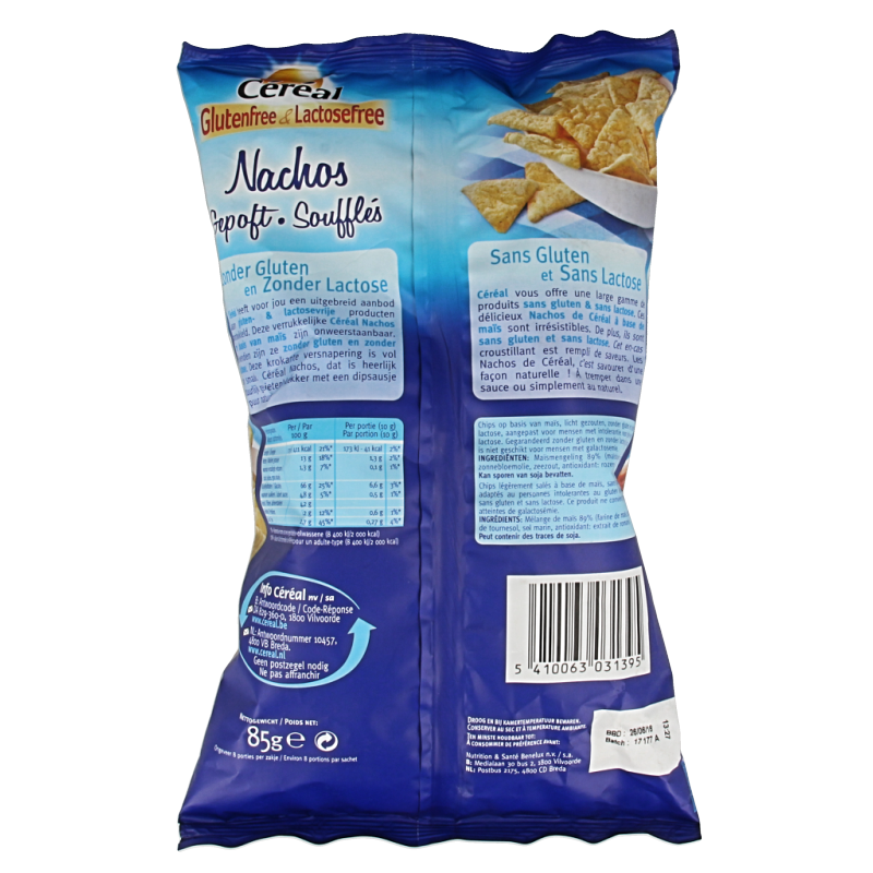 Cereal Nachos gepoft glutenvrij 85 Gram