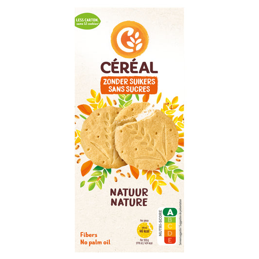 Cereal Zandkoekjes natuur zonder suikers 132 Gram