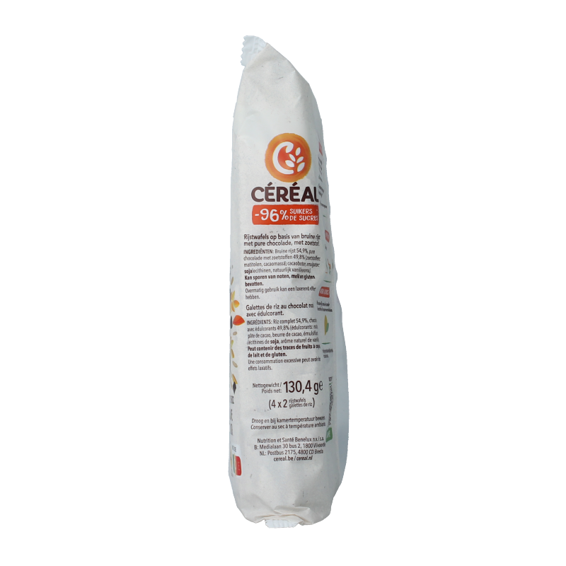 Cereal Rijstwafels pure chocolade 130 Gram