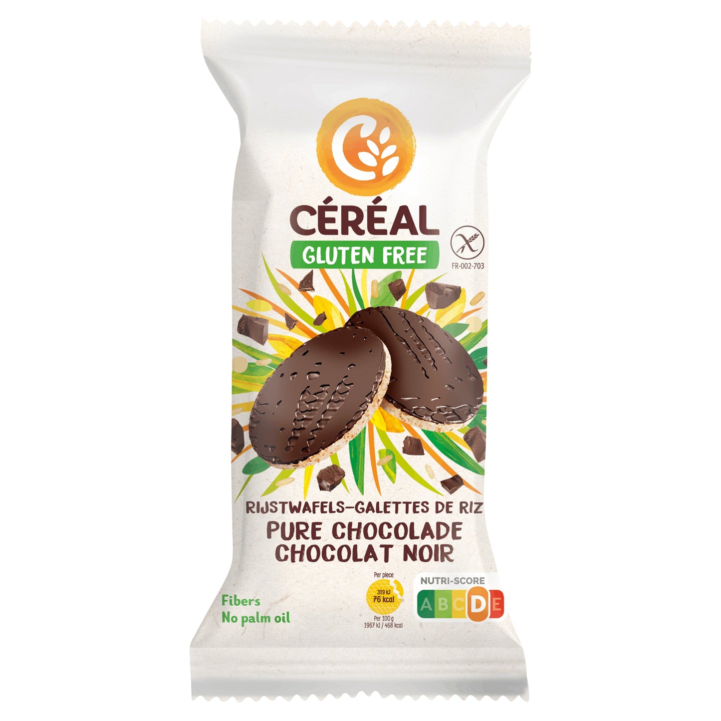 Cereal Rijstwafel met pure chocolate glutenvrij 130 Gram