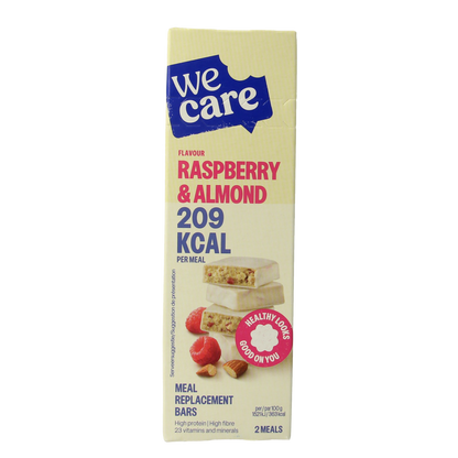 WeCare Meal replacement bars raspberry & almond 116.00 Gram