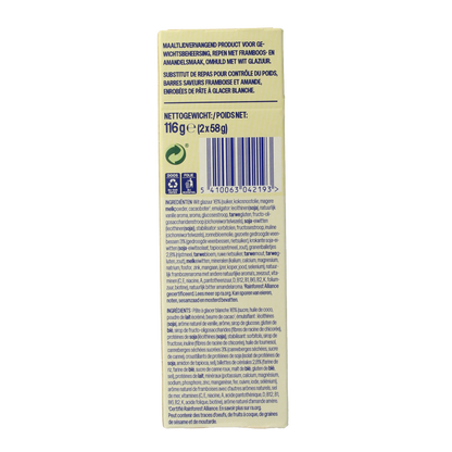 WeCare Meal replacement bars raspberry & almond 116 Gram