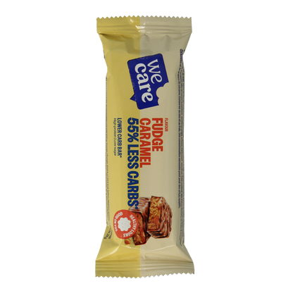 WeCare Lower kcal/carb bar fudge caramel 60 Gram