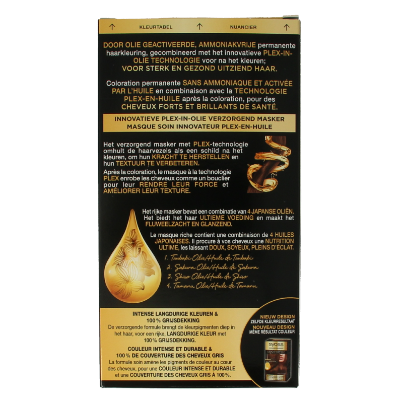 Syoss Color Oleo Intense 4-60 goudbruin haarverf 1 Set