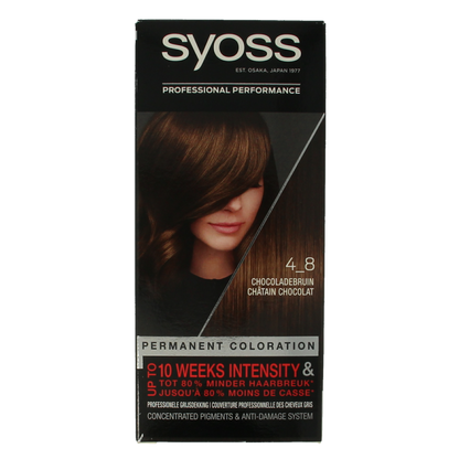 Syoss Color baseline 4-8 chocoladebruin haarverf  1 Set